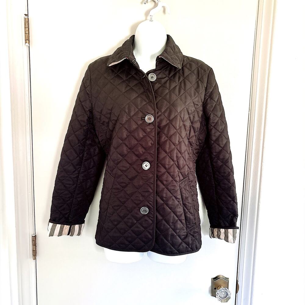 Women's Burberry Brit Quilted Coat - Black